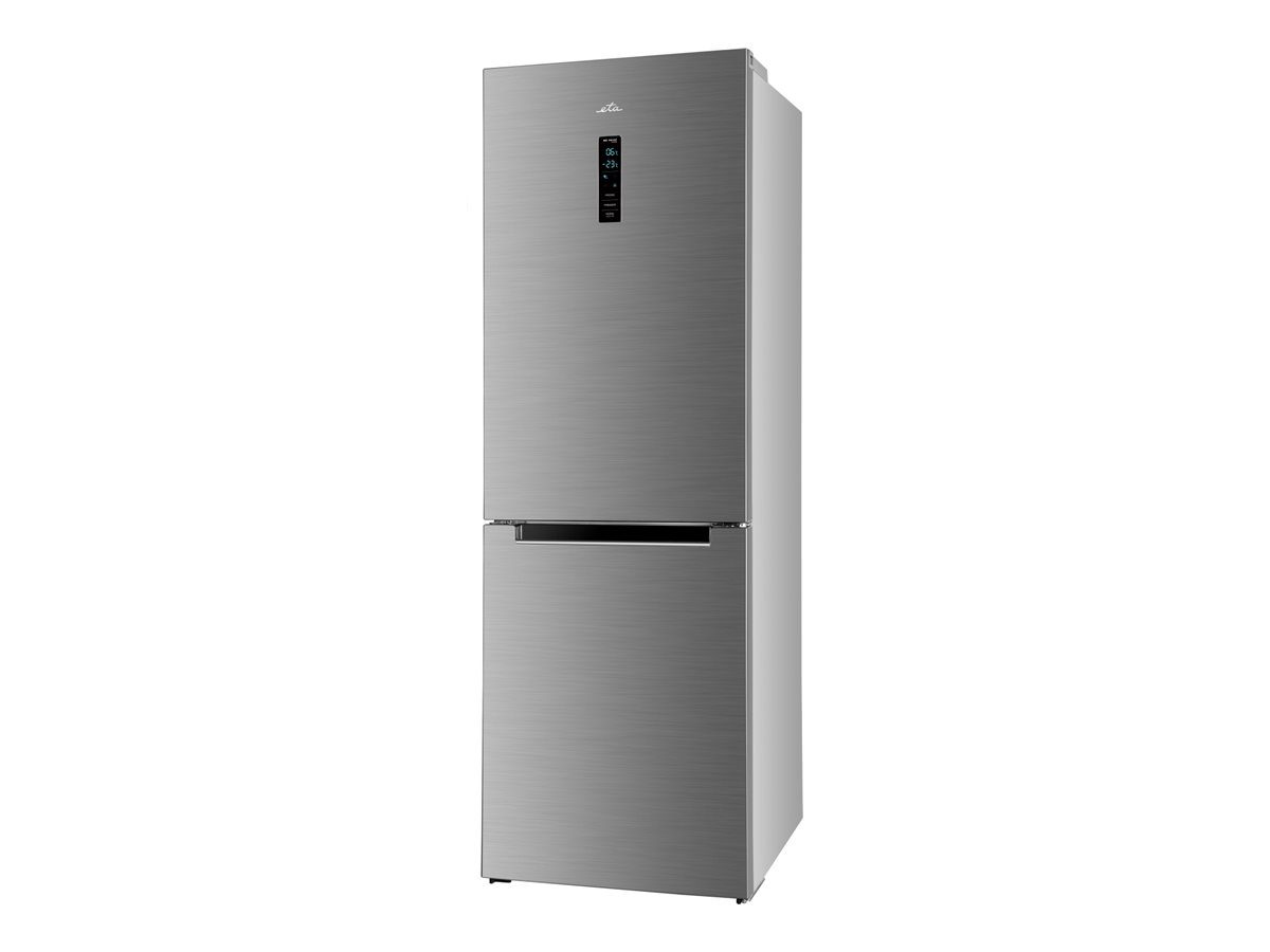 Refrigerator, ETA236290010E, Energy efficiency class E, Free standing, Combi, Height 184 cm, No Frost system, Fridge net capacity 219 L, Freezer net capacity 104 L, Display, 40 dB, Stainless steel