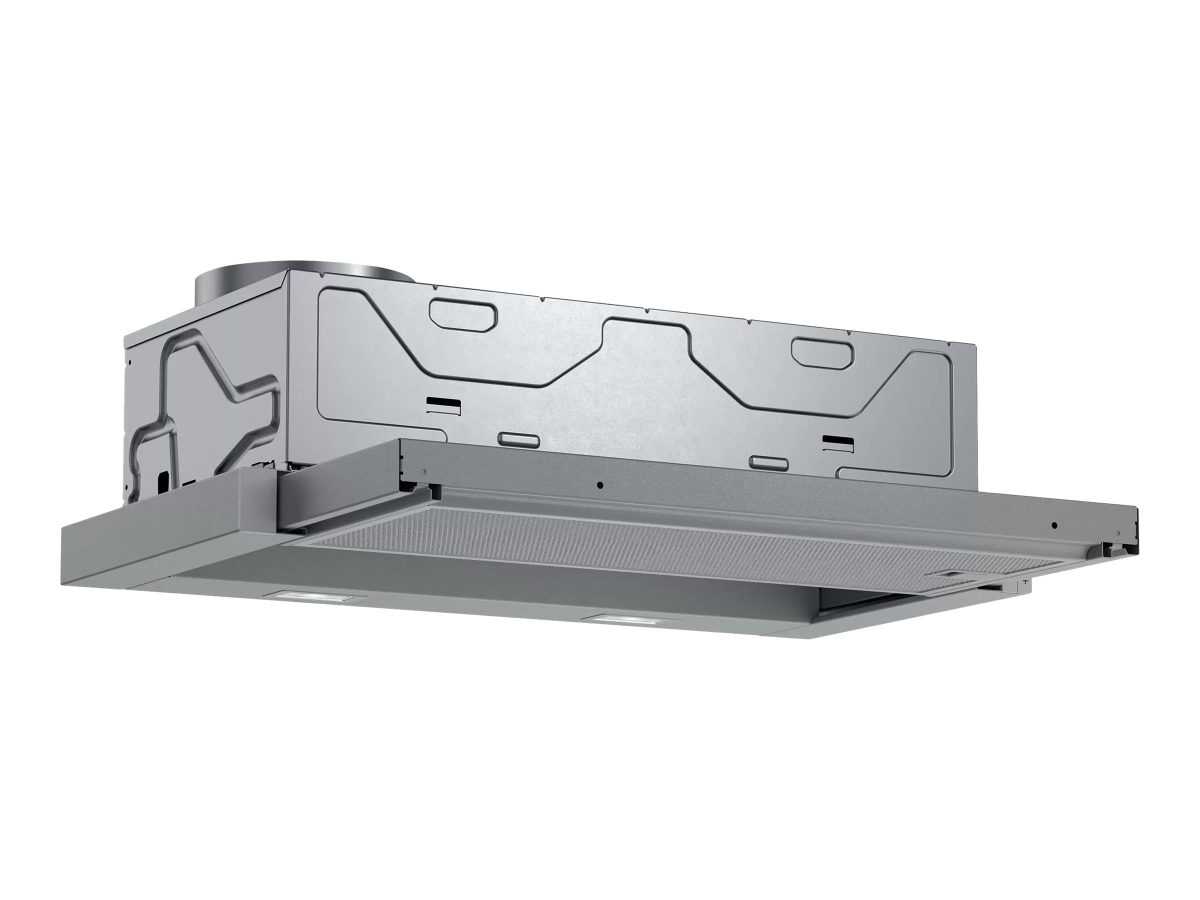 Hood Serie 4, DFL064A52, Telescopic, Energy efficiency class A, Width 60 cm, 270 m³/h, Push Buttons, LED, Silver