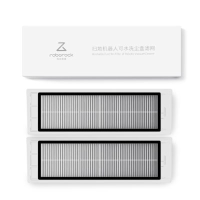 Product, ROBOROCK, Washable Dustbin Filter, Washable Dustbin Filter 2-pack, For S5 White/S5 White/S5 Black/E4 Black/S6 White/S6 White/S6 Black/S4 Black/S5 White Max/S5 Black Max/S6 White Pure/S6 Black Pure/S6 Black MaxV/E5 White/E5 Black/Q5 Black, 8.02.0058