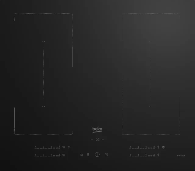BEKO Hob | HII64720QUF2T | Induction | Number of burners/cooking zones 4 | Touch | Timer | Black