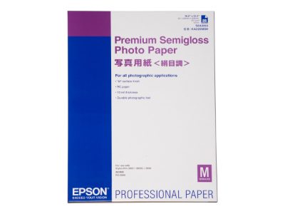 Epson Premium Semigloss Photo Paper, 25 Sheets, Photo Paper, 250 g/m², A2