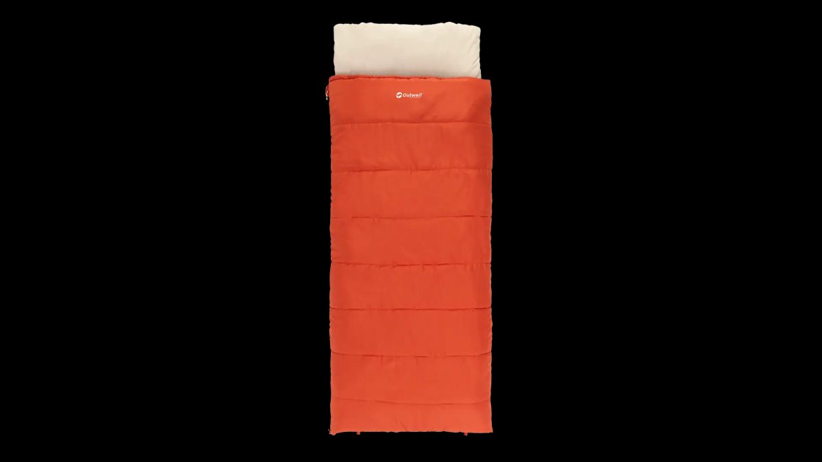 Outwell Contour Lux Red, Sleeping Bag, 220 x 85 cm, Temperature -19 to 15 °C, Right Zipper