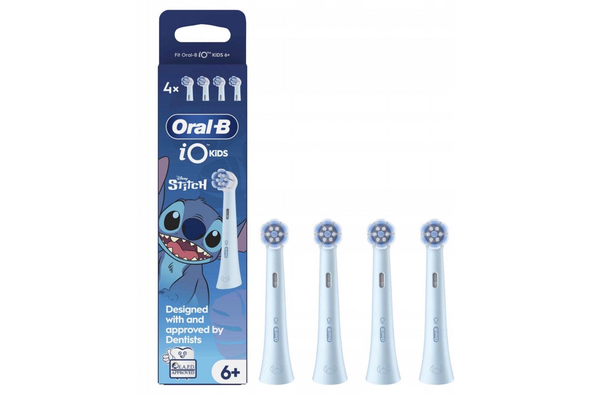 Replacement brush heads, iO kids Refills Stitch, Heads, For kids, Number of brush heads included 4