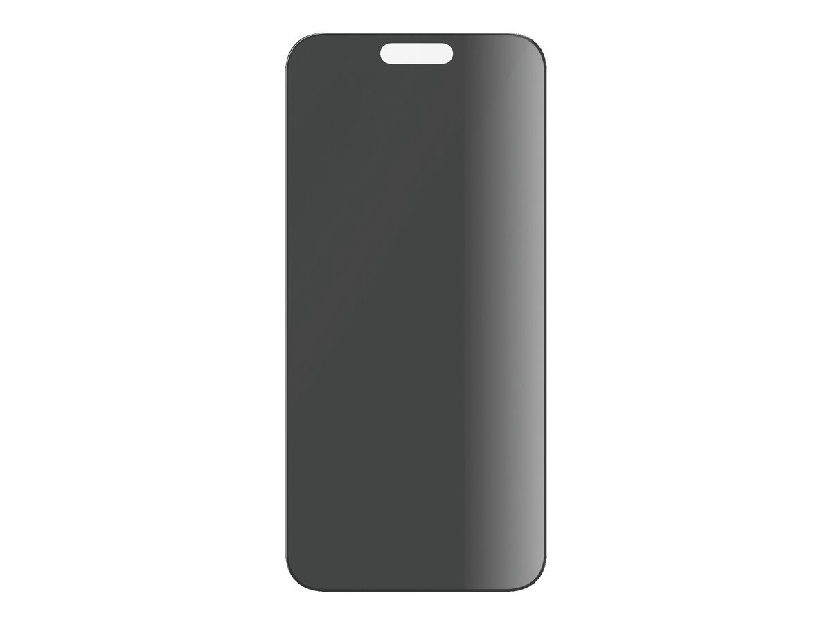 Privacy Screen Protector, Apple, iPhone 15 Pro Max, Tempered glass, Black, Ultra-Wide Fit W. Easyaligner
