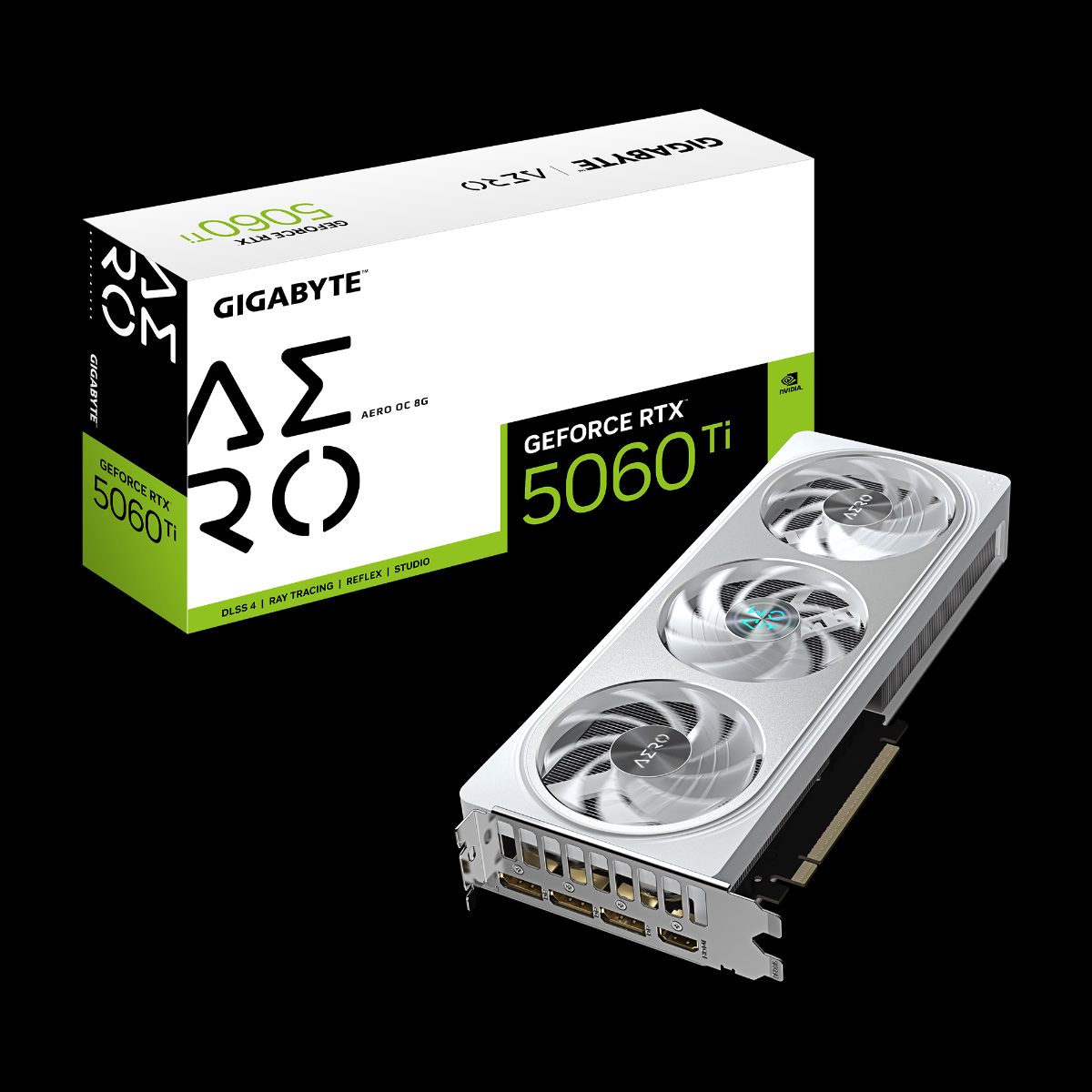 Gigabyte GeForce RTX 5060 Ti AERO OC 8G, NVIDIA, 8 GB, GeForce RTX™5060 Ti, GDDR7, HDMI ports quantity 1, PCI-E 5.0