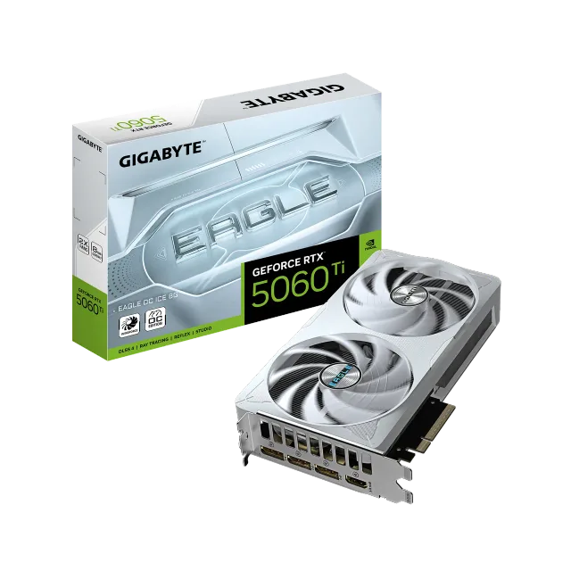 Gigabyte GeForce RTX 5060 Ti EAGLE OC ICE 8G | NVIDIA | 8 GB | GeForce RTX 5060 Ti | GDDR7 | HDMI ports quantity 1 | PCI-E 5.0