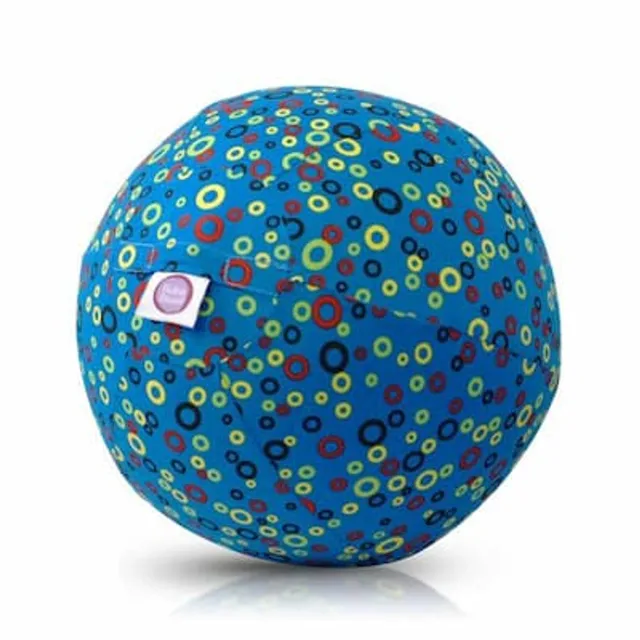 Bubabloon lateksa balons ar auduma pārvalku, Circles Blue
