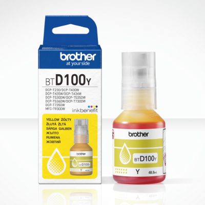 Brother BTD100Y, Ink Bottle, Yellow