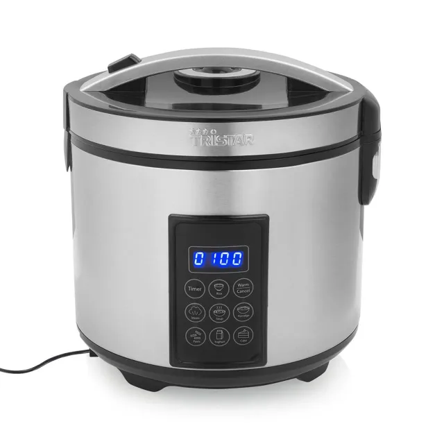 Tristar | Digital Rice and Steam Cooker | RK-6138 | 900 W | 2.2 L | Number of programs 7 | Grey