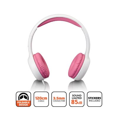 Lenco on-ear austiņas bērniem, rozā