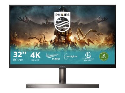 329M1RV/00, 31.5 ", IPS, HDR, 16:9, 144 Hz, 1 ms, 3840 x 2160 pixels, 500 cd/m², HDMI ports quantity 3, Black, Warranty 24 month(s)