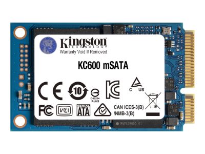 KC600, 512 GB, Solid-state drive interface mSATA, Read speed 550 MB/s, Write speed 520 MB/s