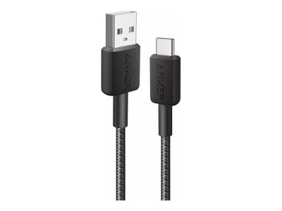 322 Nylon Cable, Black, A81H6G11, USB-A to USB-C