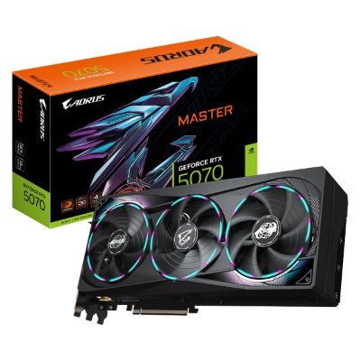 Gigabyte AORUS GeForce RTX 5070 MASTER 12G, NVIDIA, 12 GB, GeForce RTX 5070, HDMI ports quantity 1, PCI-E 5.0