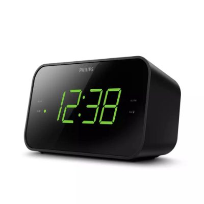 PHILIPS radio pulkstenis, melns