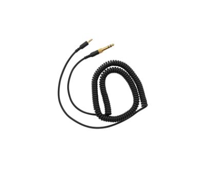 Straight Cable, Professional Coiled Cable, Black