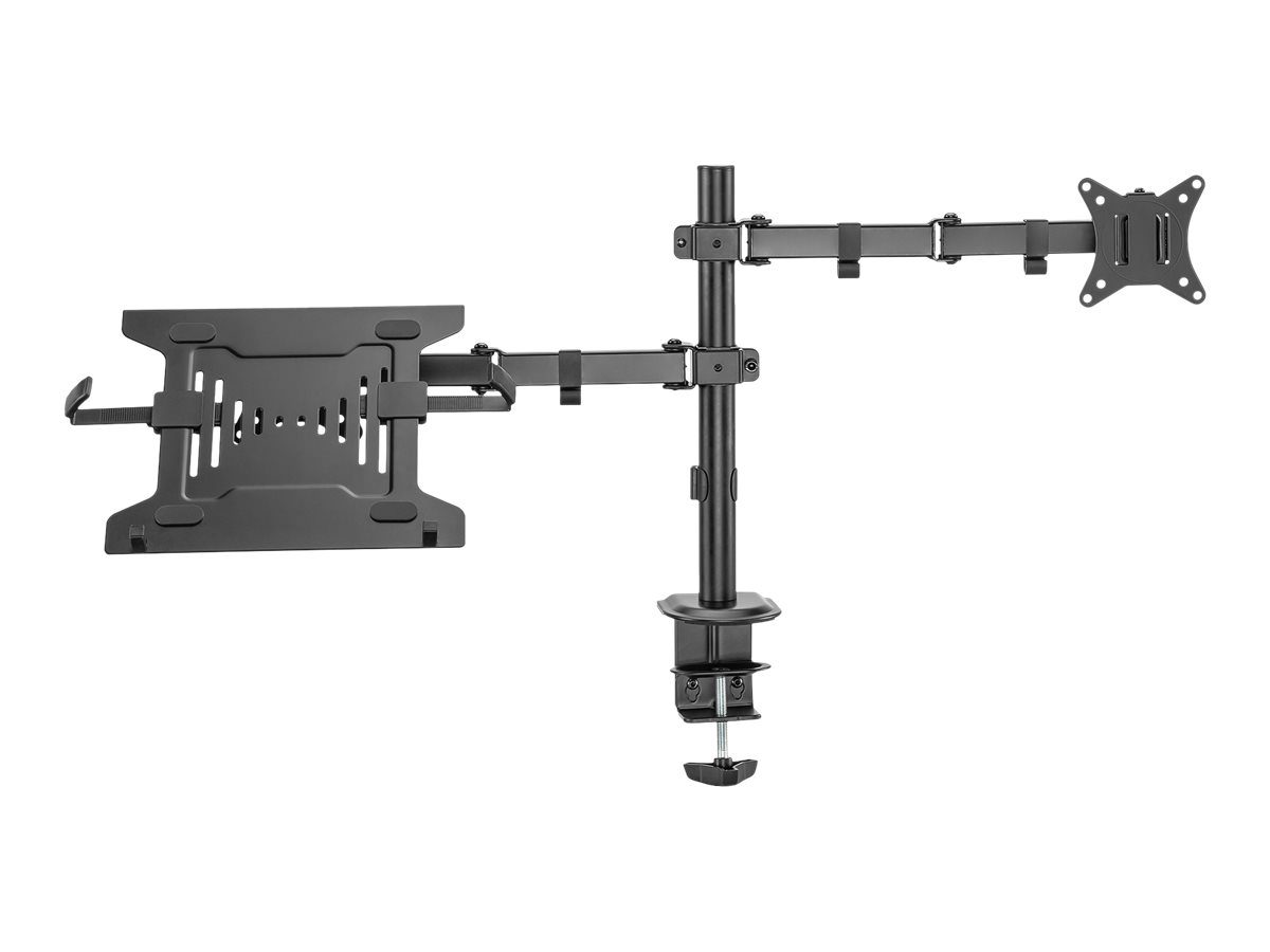 Desk Mount, DA-90436, Tilt, swivel, height adjustment, rotate, Maximum weight (capacity) 9 kg, Black