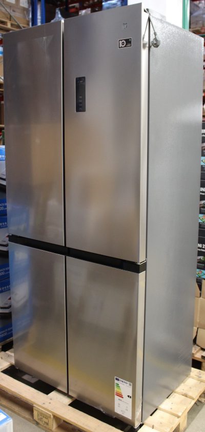 Xiaomi Mijia Refrigerator Cross Door 502L EU, Energy efficiency class E, Free standing, Side by Side, Height 191.2 cm, No Frost system, Fridge net capacity 326 L, Freezer net capacity 176 L, 37 dB, Brushed Silver, NOT ORIGINAL PACKAGING, SCRATCHED FRONT (TOP), DENTED RIGHT SIDE (TOP)