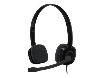 H151, Stereo headset, Black