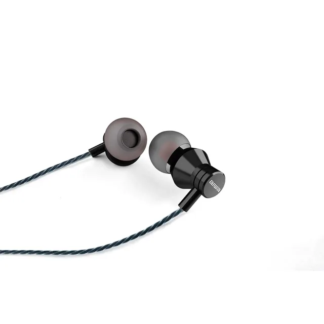 AIWA In-Ear stereo austiņas ar mikrofonu, melnas (USB)