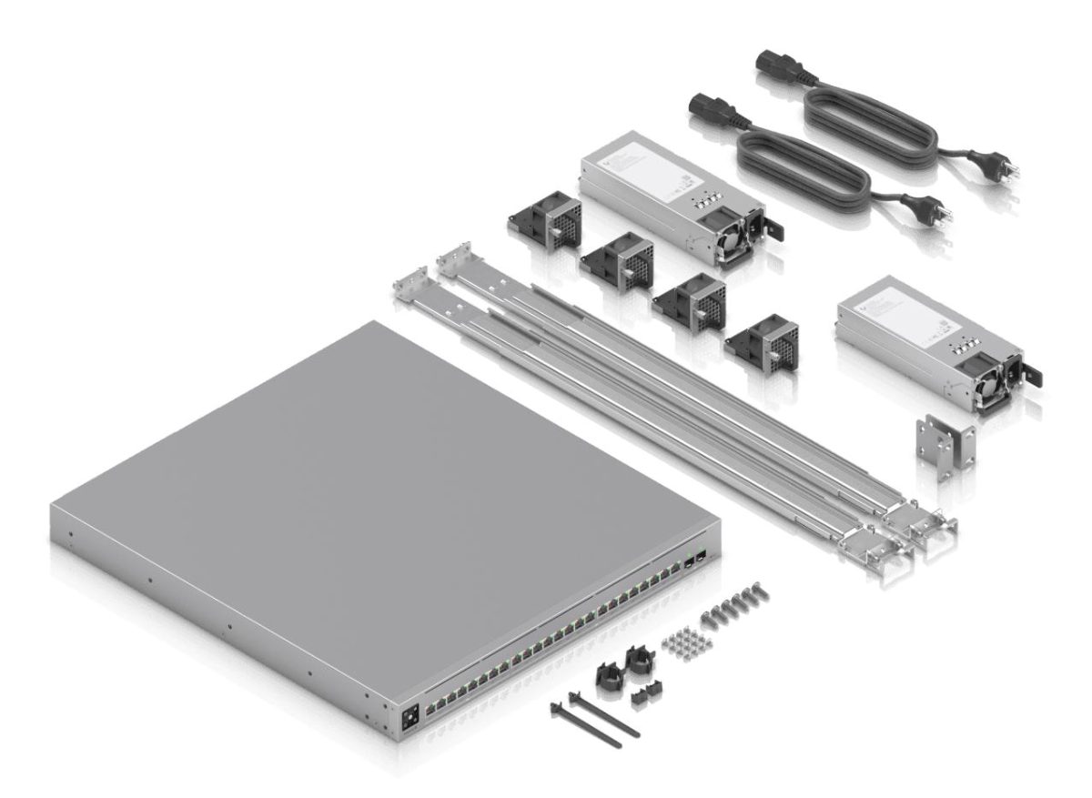 Switch, UBIQUITI, Enterprise Campus 24 PoE, 8x2.5GbE, 16x10GbE, PoE+ ports 8, 1050 Watts, ECS-24-POE