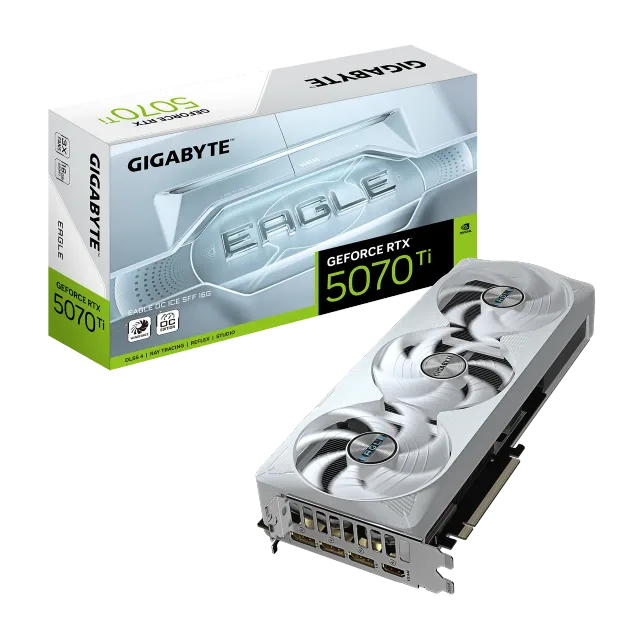 Gigabyte GeForce RTX 5070 Ti EAGLE OC ICE SFF 16G | NVIDIA | 16 GB | GeForce RTX 5070 Ti | GDDR7 | HDMI ports quantity 1 | PCI-E 5.0