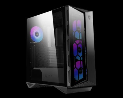 MSI MPG GUNGNIR 110R PC Case, Mid-Tower, USB 3.2, Black, MSI, MPG GUNGNIR 110R, Black, ATX