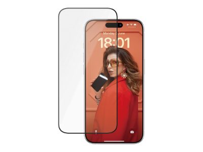 Screen protector, Apple, iPhone 15 Pro, Glass, Ceramic, Transparent, Ultra-Wide Fit w. EasyAligner