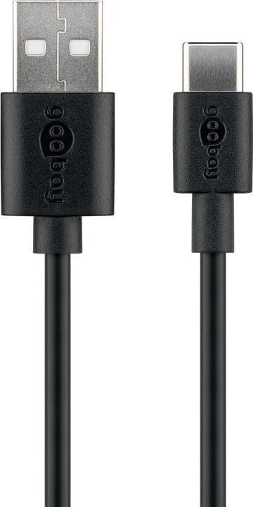 Goobay 59122 USB 2.0 cable (USB-C™ to USB A), black, Goobay, USB-C to USB-A
