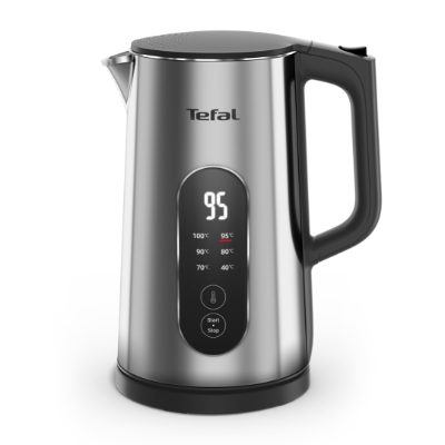 TEFAL Selection KI871DE0, Kettle, Electric, 1500 W, 1.7 L, Plastic, 360° rotational base, Stainless steel