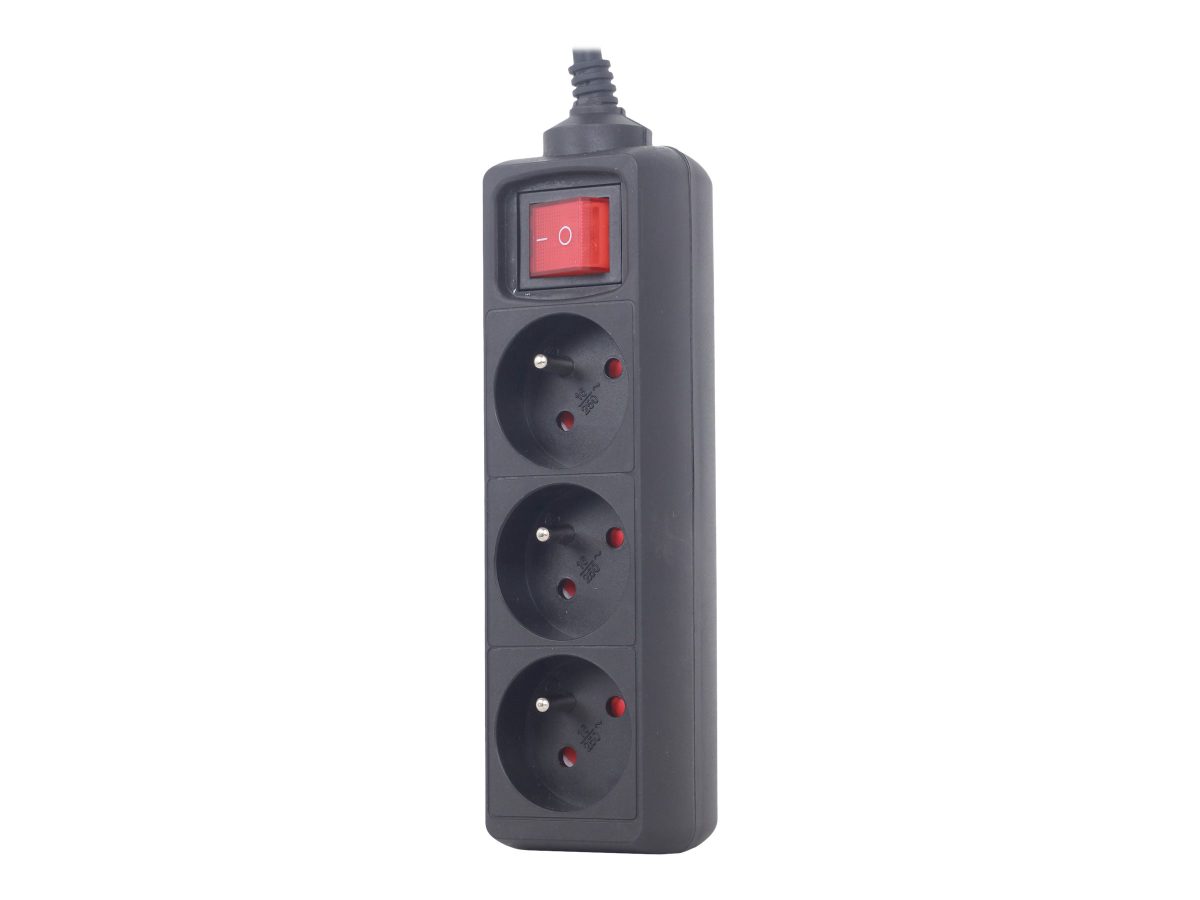 Power strip, 3 FR sockets, 10 A, C14 plug, EG-PSU3F-01