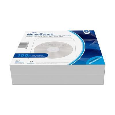 CD MEDIA ACC PAPER SLEEVES/WHITE 100PACK BOX62 MEDIARANGE