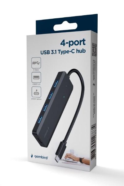 4-port USB 3.1 (Gen 1) Type-C Hub, UHB-CM-U3P4P-01