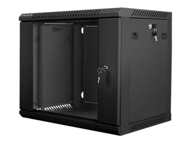 Lanberg | Rack cabinet 19" wall-mount 9U/600x450 (flat pack) | WF01-6409-10B | Black