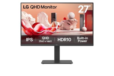 LCD Monitor, LG, 27BA45QB-B, 27", Panel IPS, 2560x1440, 16:9, 100Hz, Matte, Speakers, Swivel, Pivot, Height adjustable, Tilt, Colour Black
