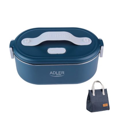 Electric lunch box with thermal bag, AD 4522, 0.8 L, Plastic/Stainless steel, Lid included, Blue