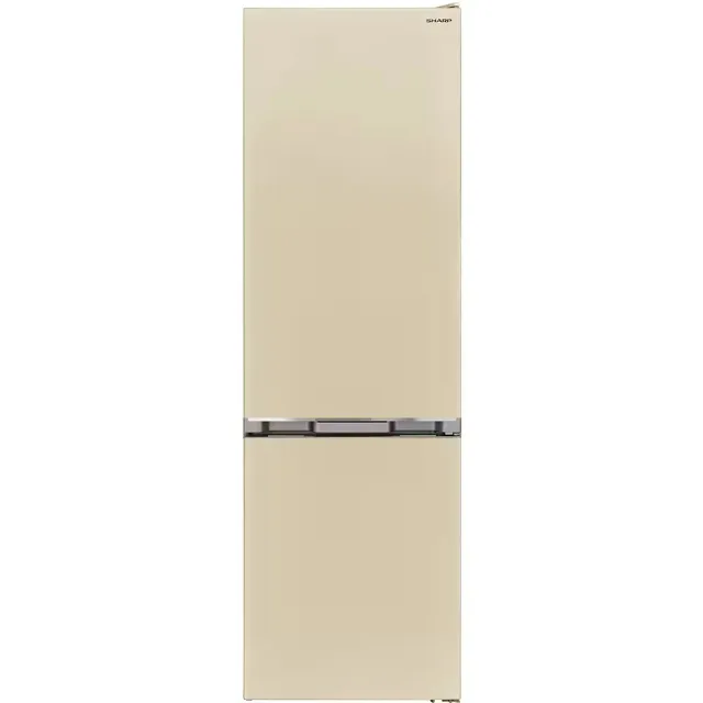 SHARP ledusskapis ar saldētavu, 360l, 201 cm, bēšs