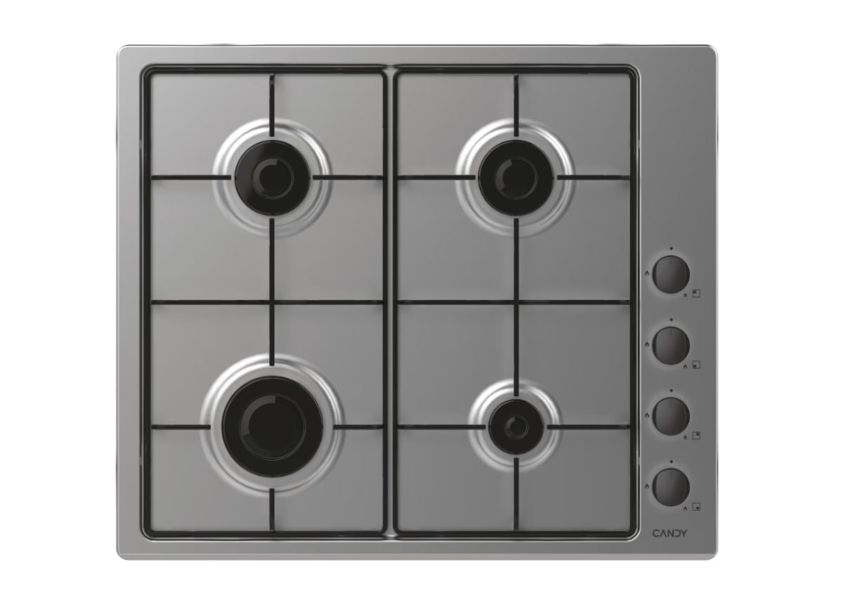 Candy Hob, Idea CHW6LBX/4U2, Gas, Number of burners/cooking zones 4, Knob, Stainless Steel