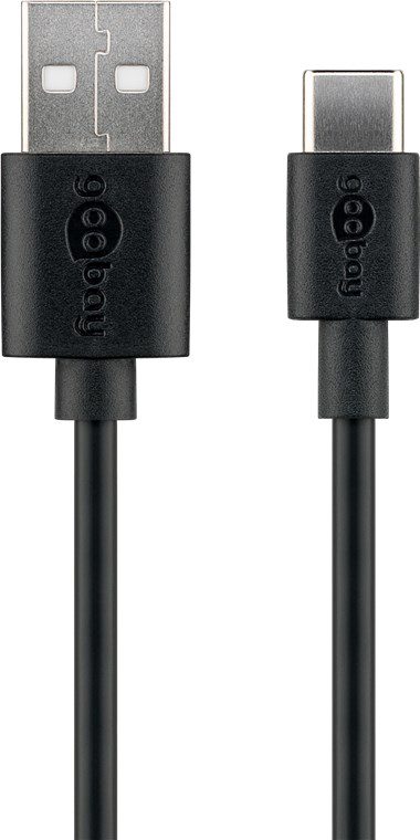 USB-C charging and sync cable (USB-A > USB-C), 59124, USB-C male, USB 2.0 male (type A)
