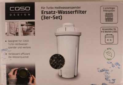 Caso Spare filter for Turbo-hot water dispenser, 3 filters, Caso Spare filter for Turbo-hot water dispenser, 3pcs