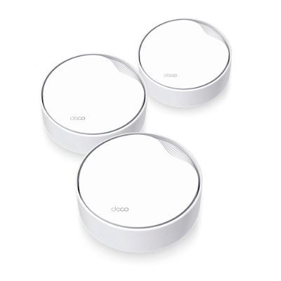 Wireless Router, TP-LINK, 3-pack, 3000 Mbps, Mesh, Wi-Fi 6, 1x10/100/1000M, 1x2.5GbE, DHCP, DECOX50-POE(3-PACK)