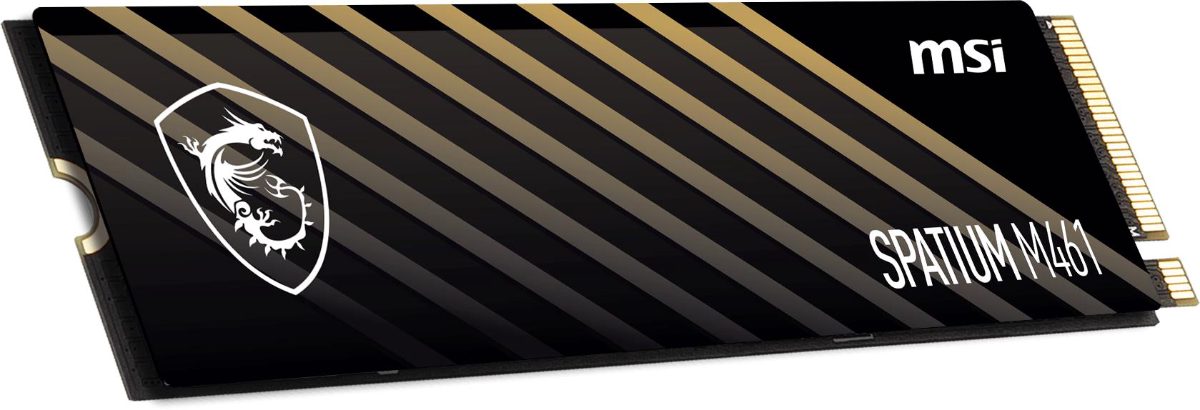 SSD, MSI, SPATIUM M461, 1TB, M.2, PCIE, NVMe, 3D NAND, Write speed 3200 MBytes/sec, Read speed 5000 MBytes/sec, 2.15mm, TBW 250 TB, MTBF 1500000 hours, S78-440L1D0-P83