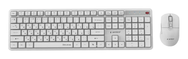 KEYBOARD +MOUSE WRL CYRILLIC/WHT KBS-WMS-01-W-CYRL GEMBIRD