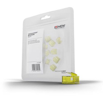 NET ACC RJ45 PORT BLOCKER/YELLOW PACK20 40483 LINDY
