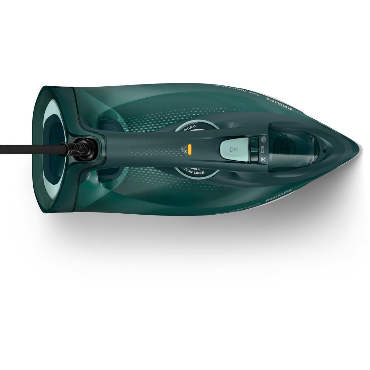 Iron, DST7050/70, Steam Iron, 2800 W, Water tank capacity 300 ml, Continuous steam 50 g/min, Steam boost performance 250 g/min, Green