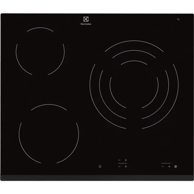 Electrolux keramiskā plīts virsma
