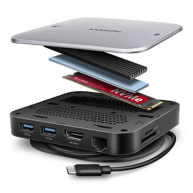 AXAGON USB-C 10Gbps UFO 9in1 Hub | HMC-UFO