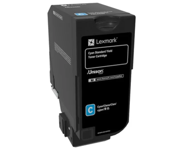 Lexmark CS72x Cyan Standard Yield Toner Cartridge | Lexmark 74C0S20 | CS720 Cyan Standard Yield Toner Cartridge | Cartridge | Cyan