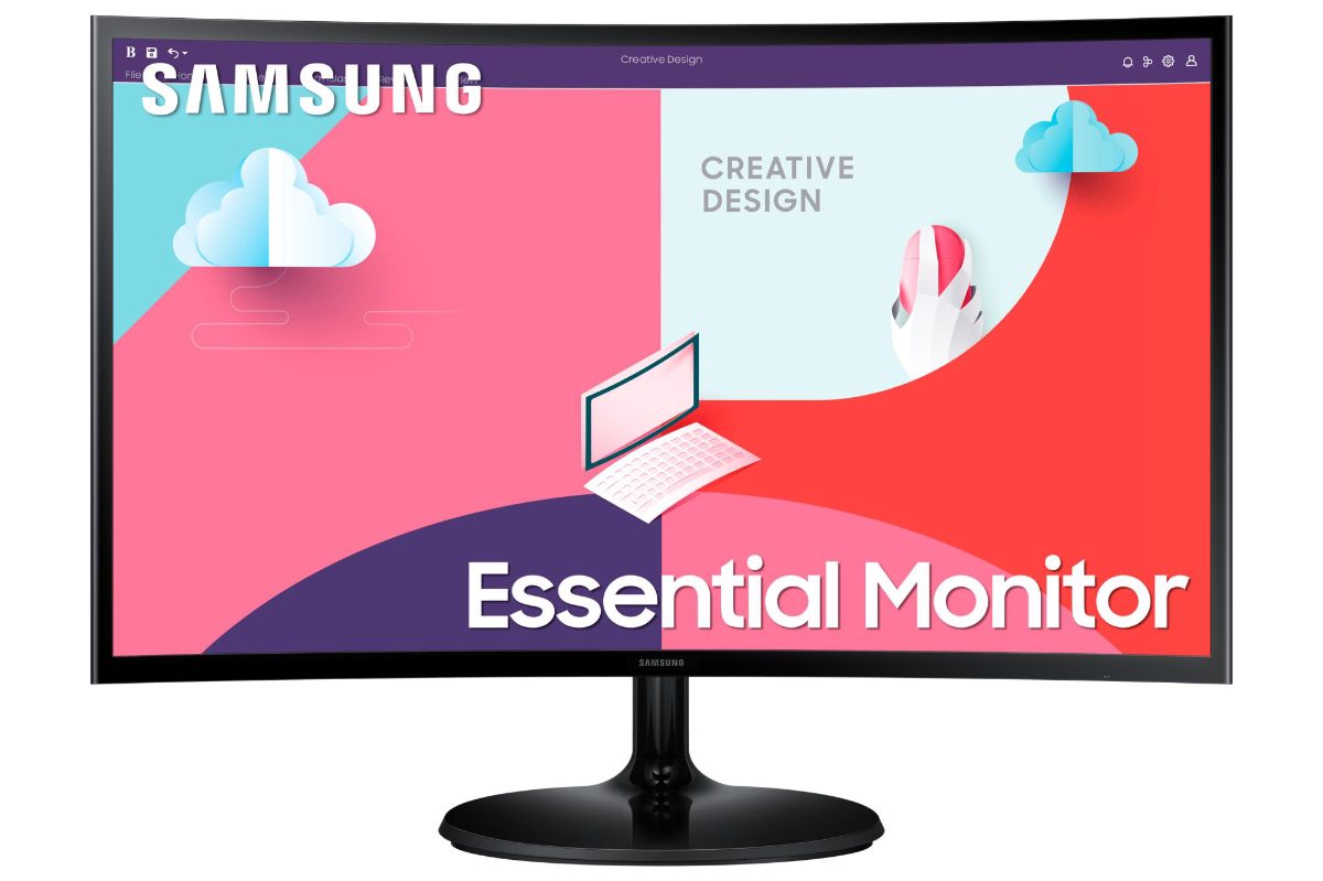 LCD Monitor, SAMSUNG, S24C364EAU, 24", Curved, Panel VA, 1920x1080, 16:9, 75Hz, Matte, 4 ms, Tilt, Colour Black, LS24C364EAUXEN