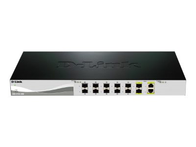 Switch, DXS-1210-12SC, Web Management, Desktop, SFP+ ports quantity 10, Combo ports quantity 2, Power supply type Single, 24 month(s)